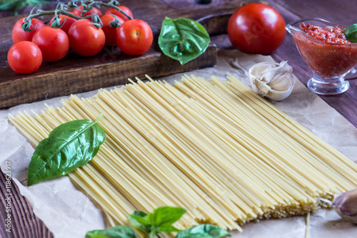 Italian spaghetti with tomatoes