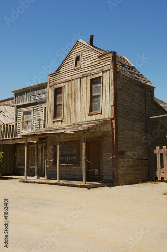 Fake Shops in Western Movie Town Set, Fort Bravo, Tabernas Desert, Almeria, Andalusia, Spain