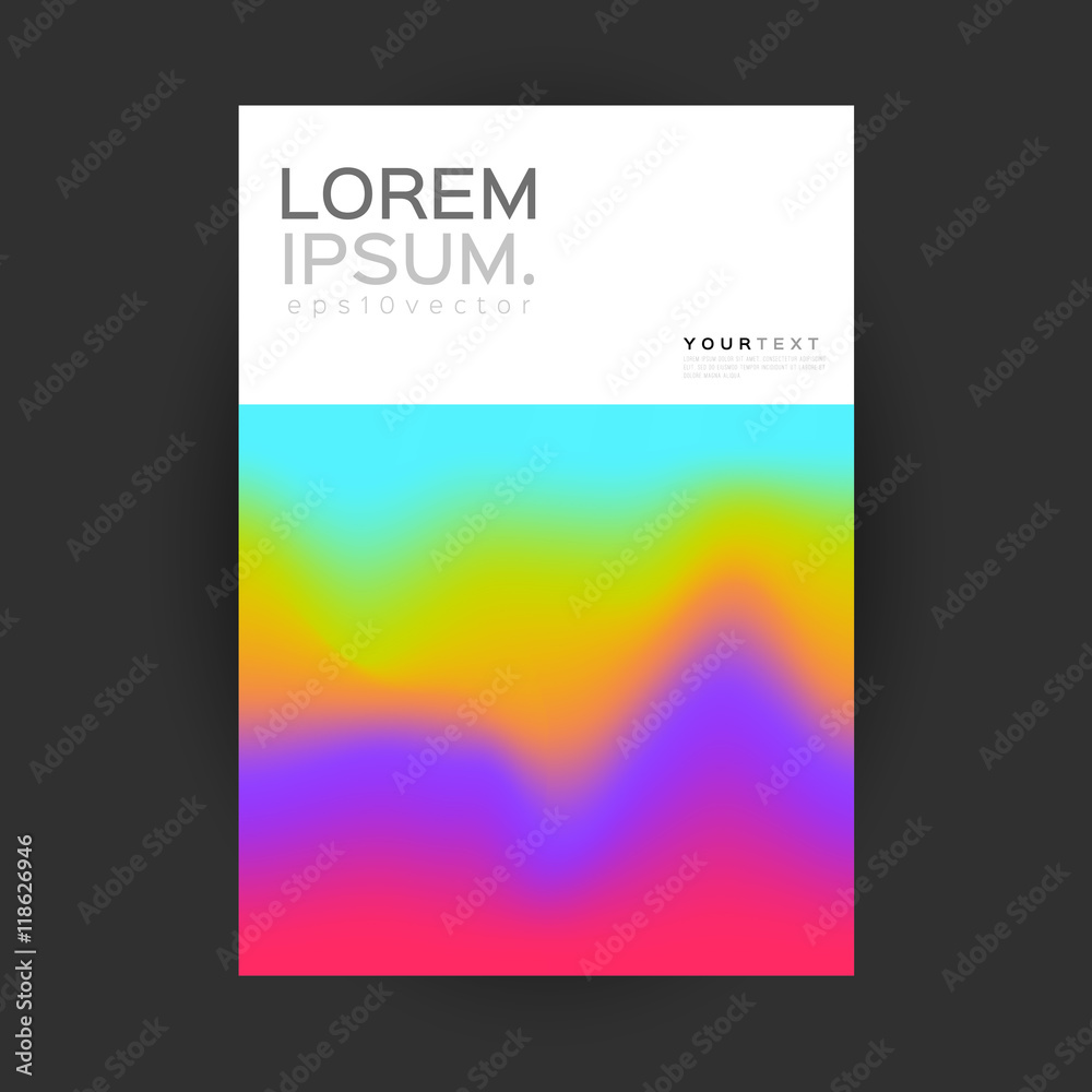 Naklejka premium Cover Design Gradient Colors. Applicable for Covers, Placards, Posters, Flyers and Banner Design.