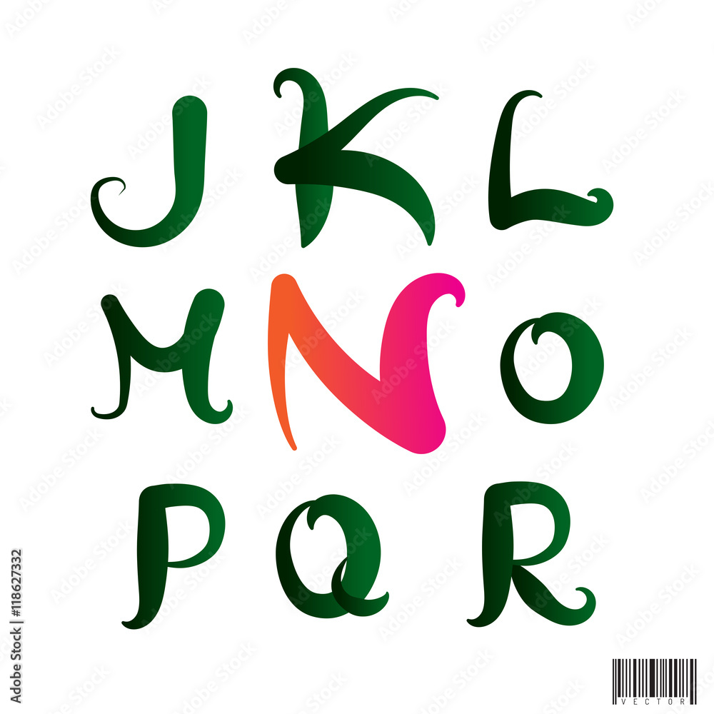 Fototapeta premium Fantasy font design. vector file