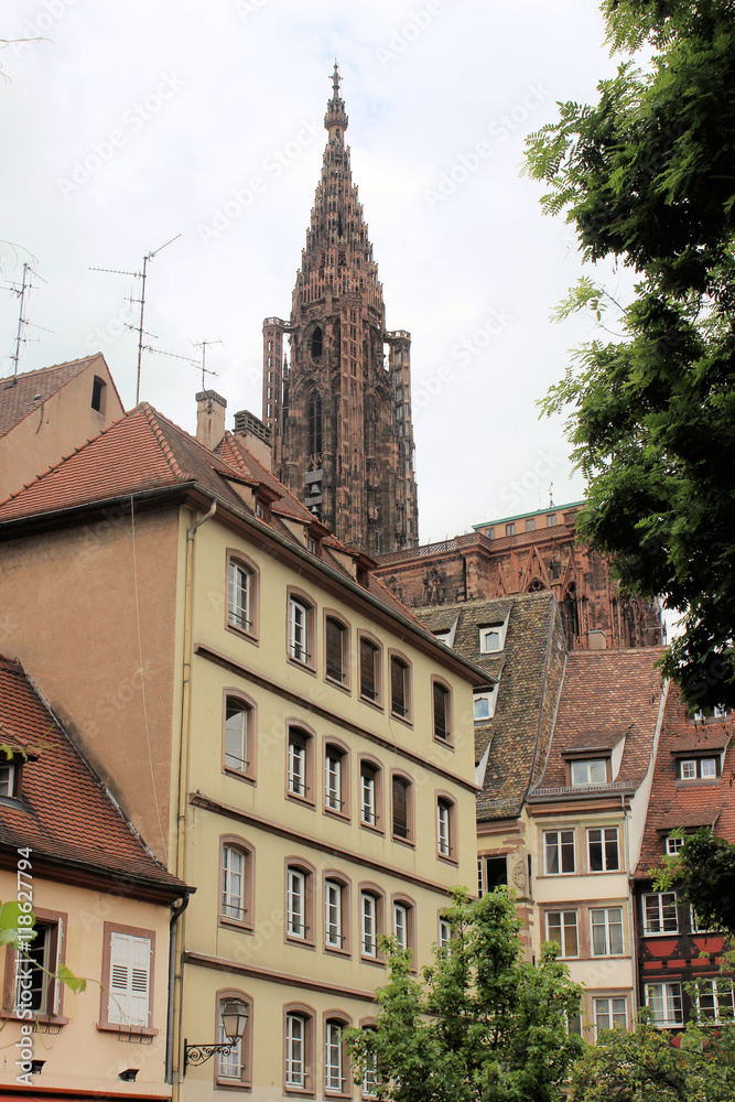 Altstadt und Kathedrale in Straßburg