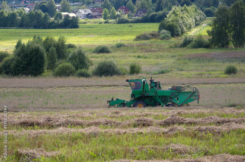 Fototapeta premium Połącz zbiory na polu