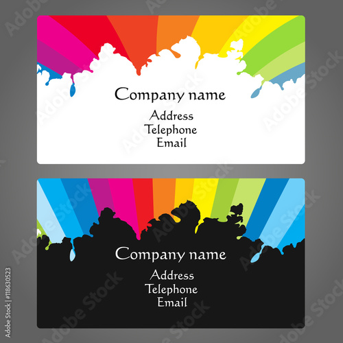 Business card for painting vector