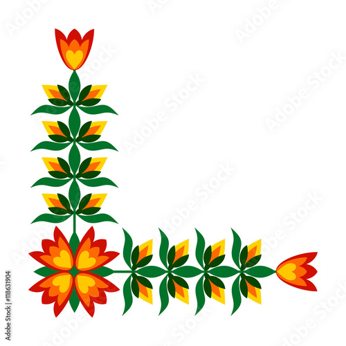 folk flowers pattern