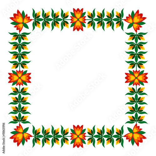folk flowers pattern