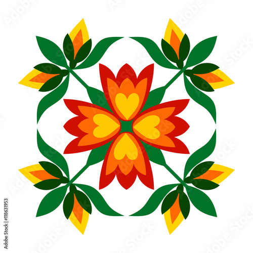 folk flowers pattern