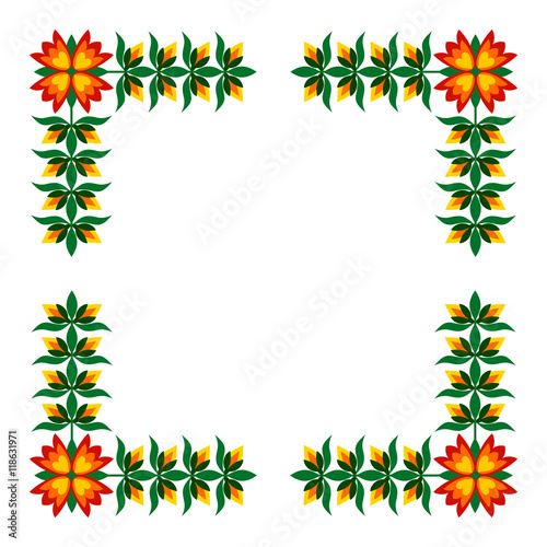 folk flowers pattern