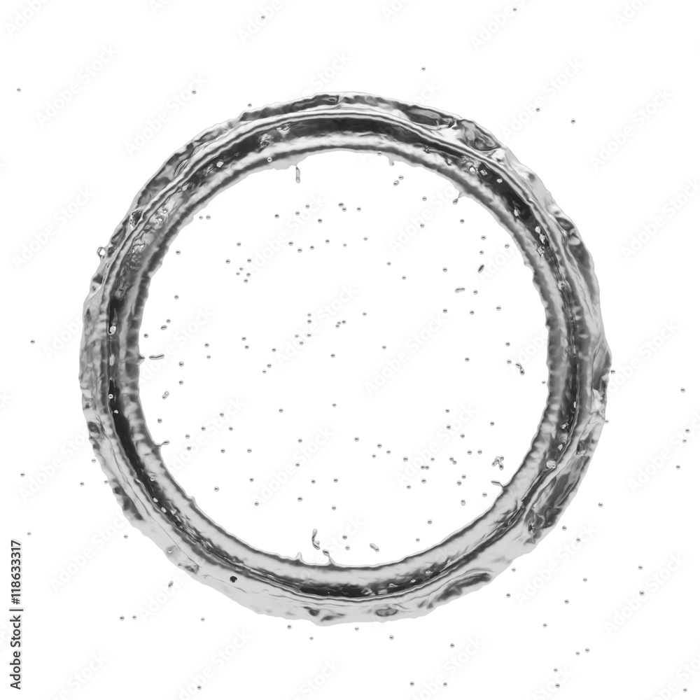silver splash radial 3d rendering silver splash radial 3d rendering