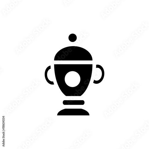 Funeral urn icon in simple style on a white background