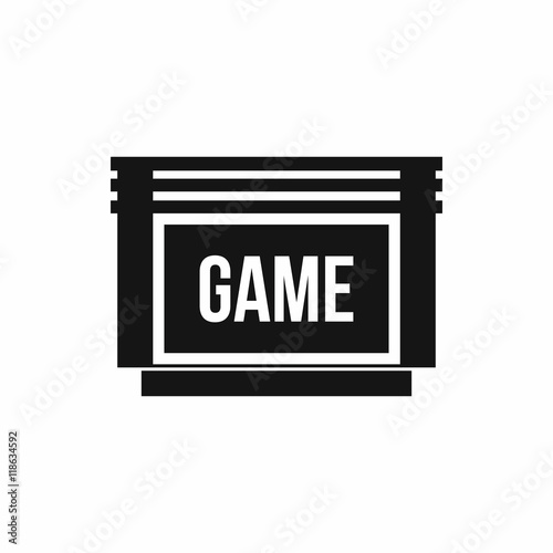 Game cartridge icon in simple style on a white background