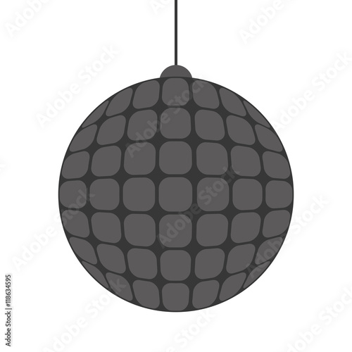 flat design disco ball icon vector illustration