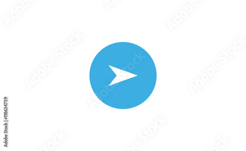 Vector arrow in blue circle on white background Free Download Vector arrow in blue circle on white background - GFXLoad