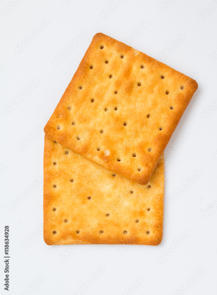 Two crackers isolated Two crackers isolated