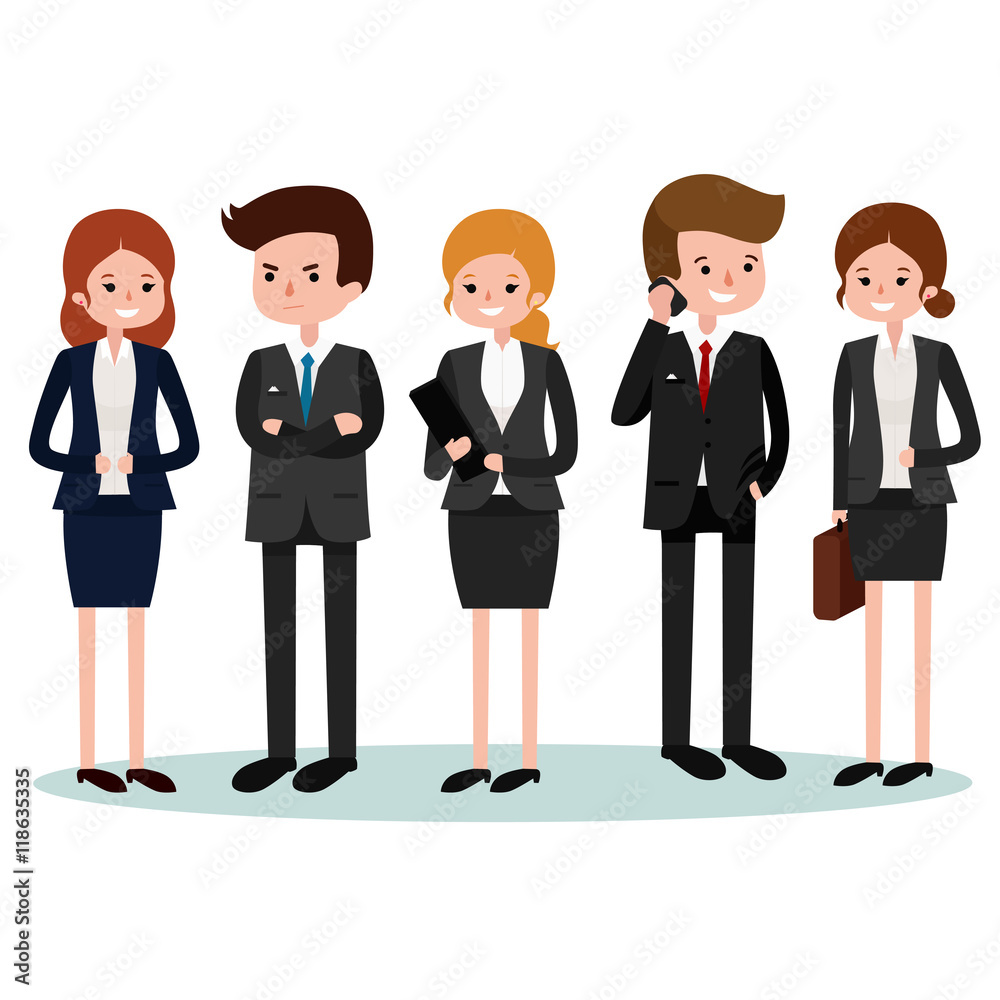Business people, group of office workers. Business cartoon characters  collection. Stock Vector | Adobe Stock
