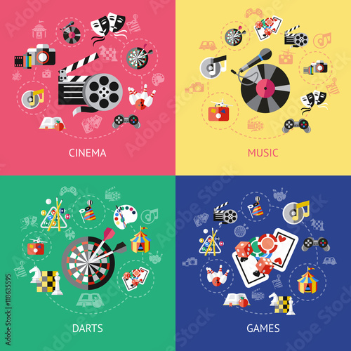 Entertainment Compositions Or Icon Set