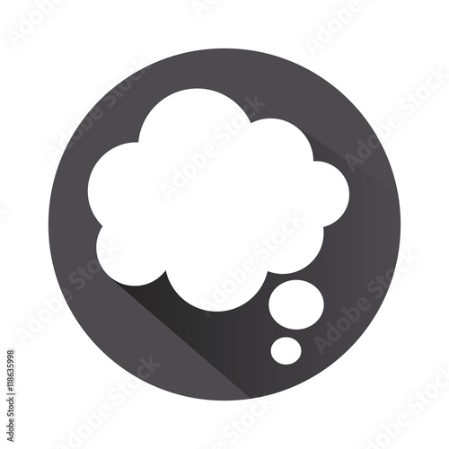 flat design thought bubble icon vector illustration