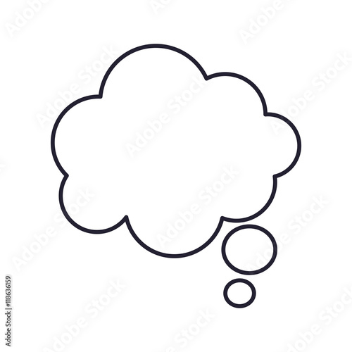 flat design thought bubble icon vector illustration