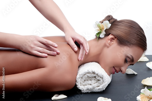 female during luxurious procedure of massage
