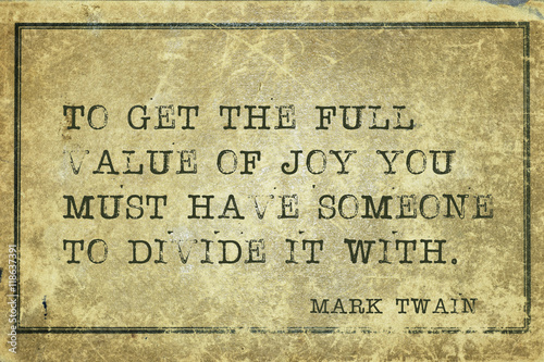 value of joy Twain
