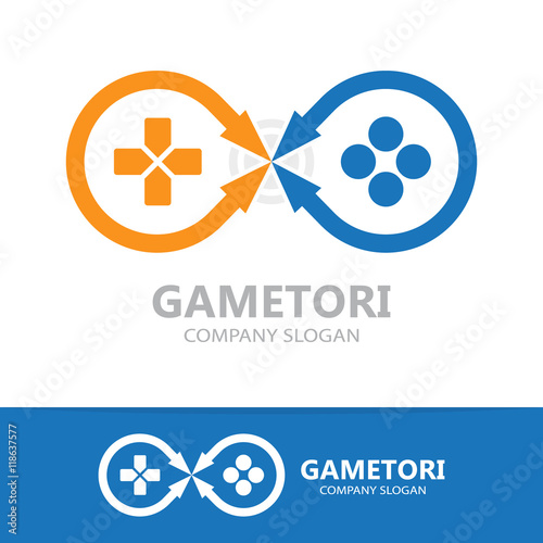 Game controller logo template.