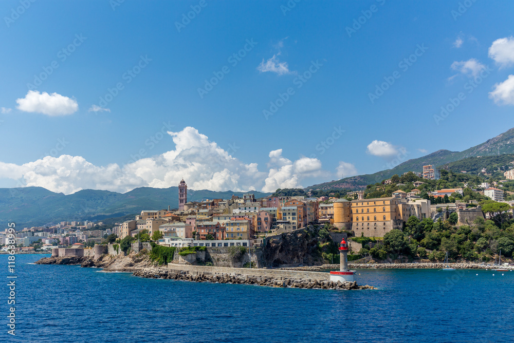 View of Bastia in Corsica from the port