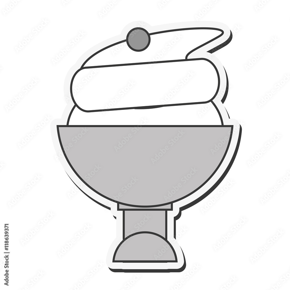 flat design ice cream cup icon vector illustration flat design ice cream cup icon vector illustration