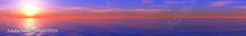 panoramic ocean sunset 