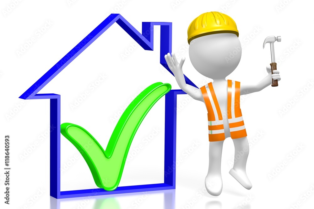 3D house construction concept