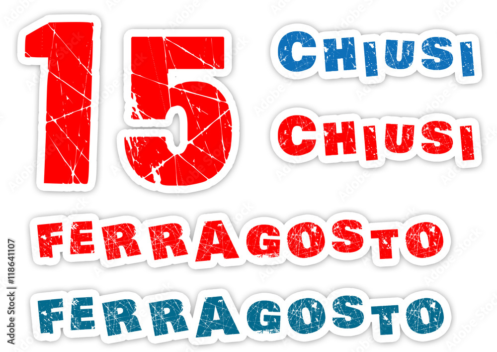 Illustrazione Stock 15 agosto chiusi Adobe Stock