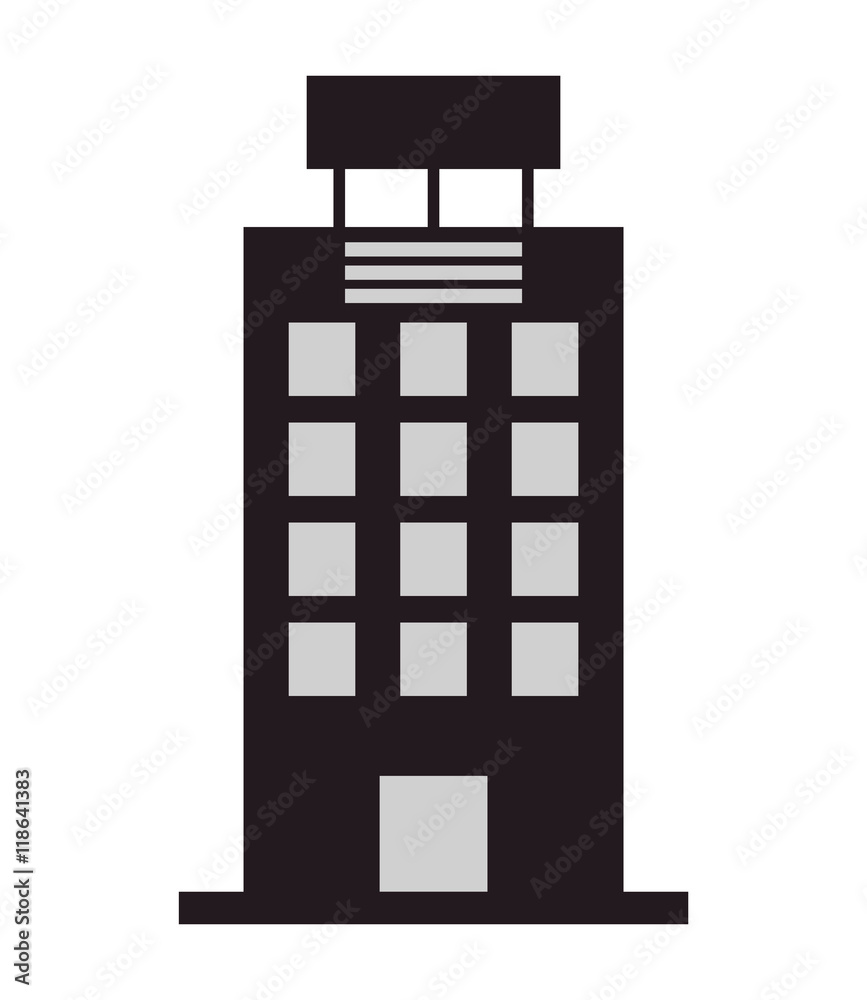 flat design single building icon vector illustration flat design single building icon vector illustration