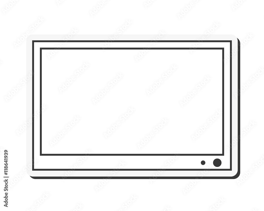 flat design flat screen tv icon vector illustration flat design flat screen tv icon vector illustration
