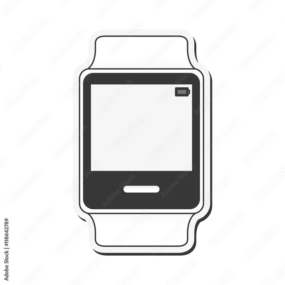watch gadget time technology icon. Flat and Isolated design. Vector illustration watch gadget time technology icon. Flat and Isolated design. Vector illustration