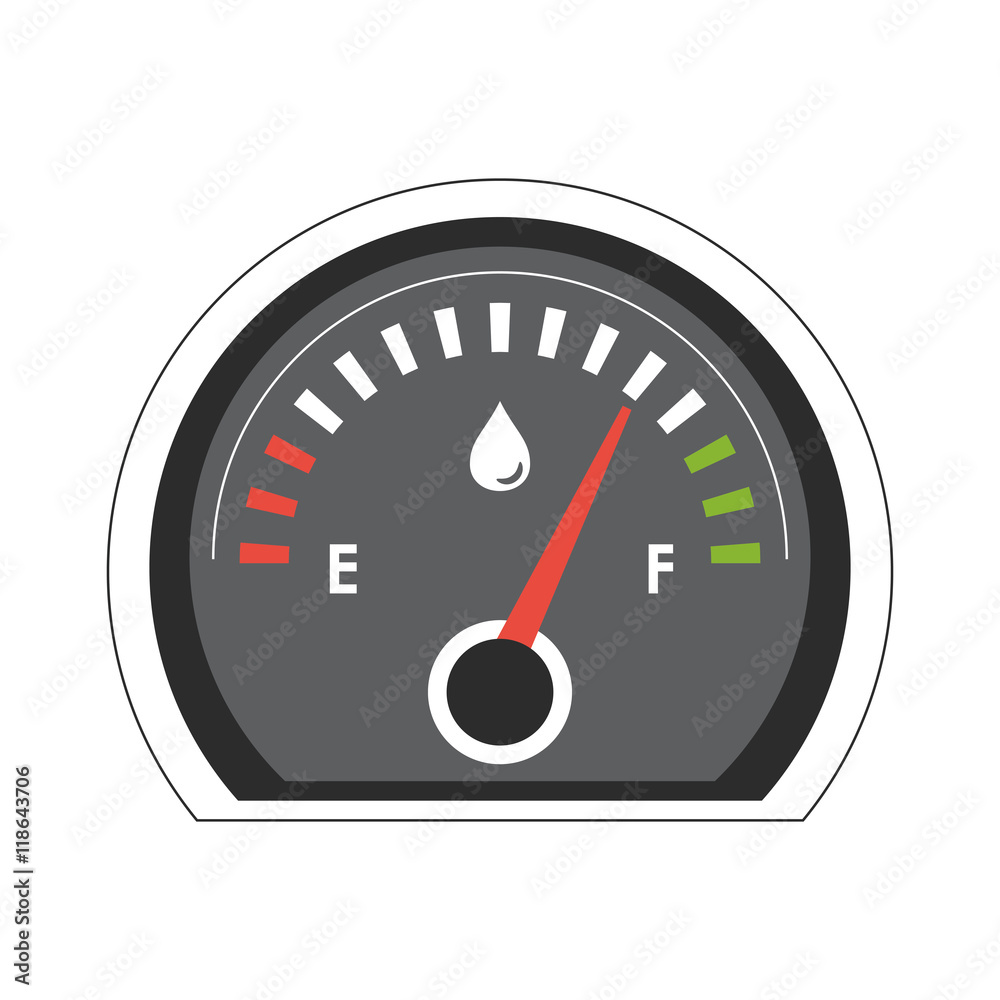 gauge car automobile machine part icon. Flat and Isolated design. Vector illustration gauge car automobile machine part icon. Flat and Isolated design. Vector illustration