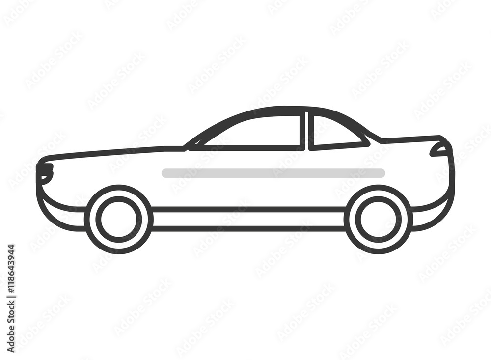 car automobile transport machine icon. Flat and Isolated design. Vector illustration