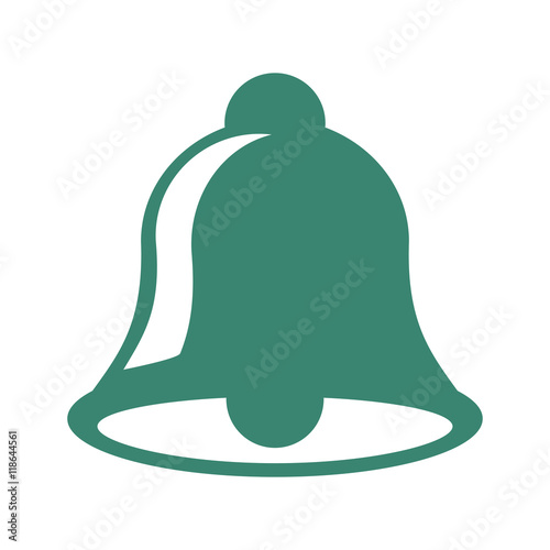 bell merry christmas celebration icon. Flat and Isolated design. Vector illustration