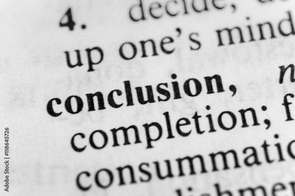 Obraz premium Conclusion