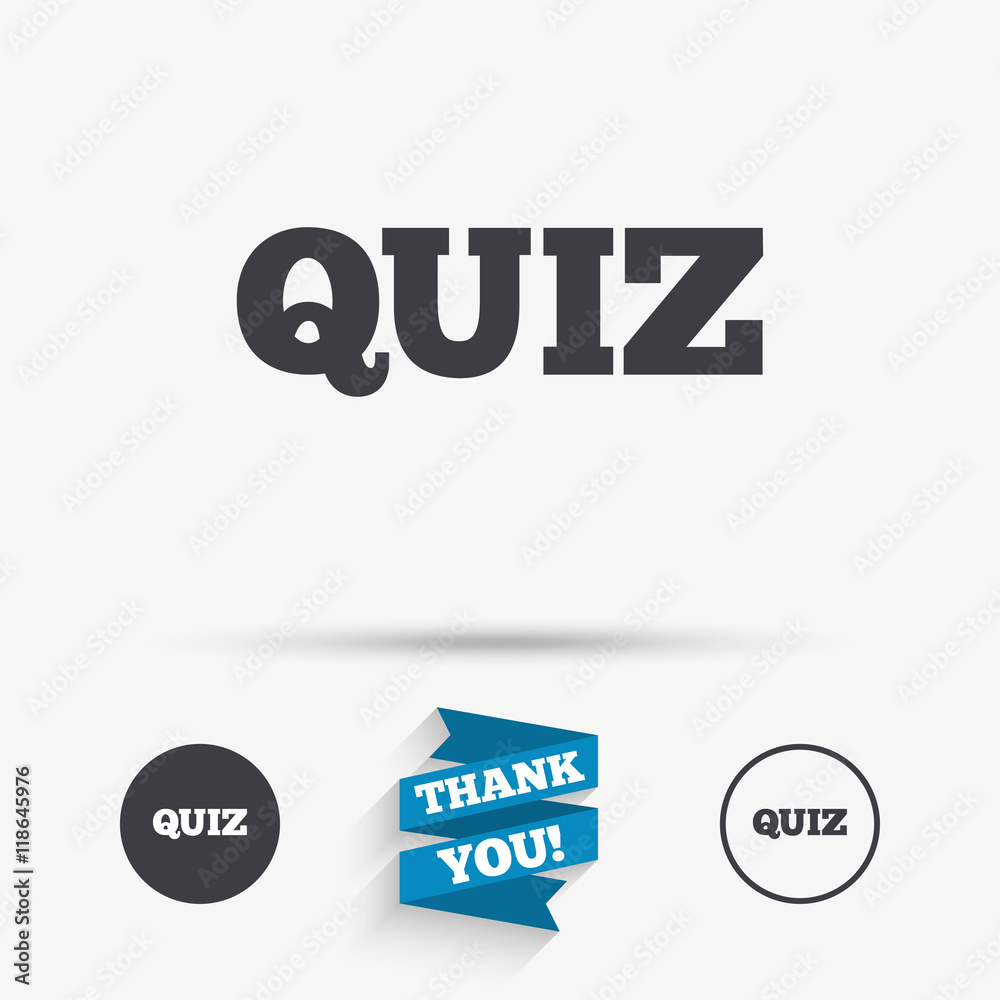 Quiz sign icon. Questions and answers game.