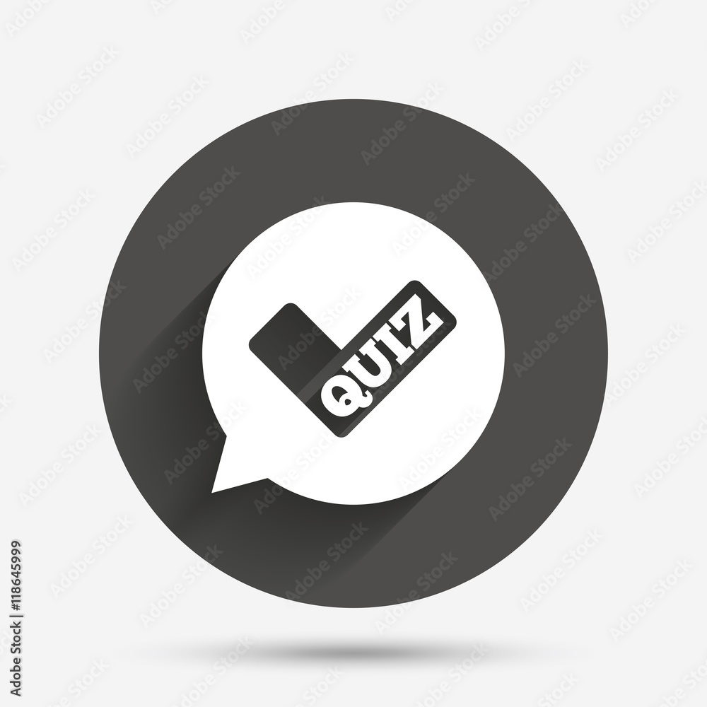 Quiz sign icon. Questions and answers game. Quiz sign icon. Questions and answers game.