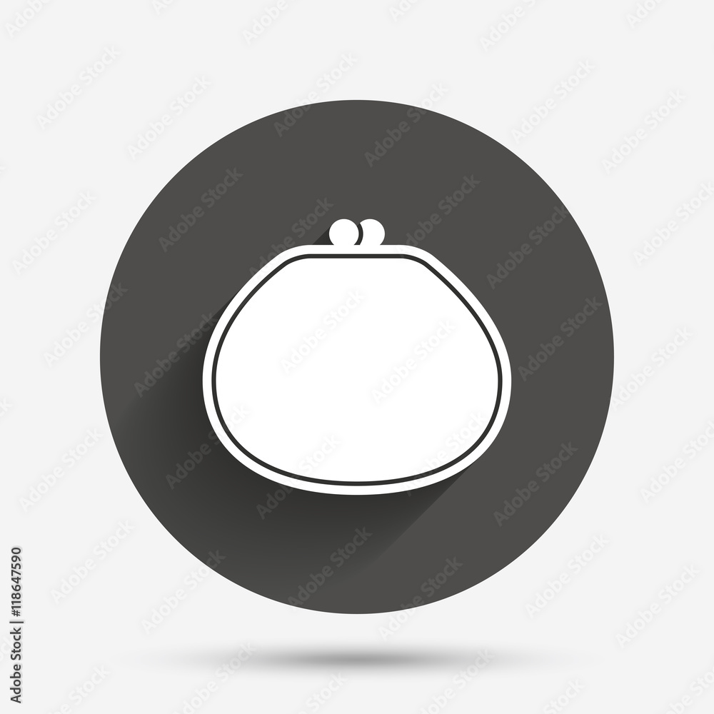 Wallet sign icon. Cash bag symbol. Wallet sign icon. Cash bag symbol.