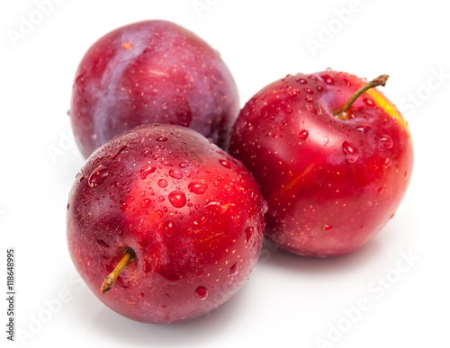 plums, sweet plum isolated on white background cutout 