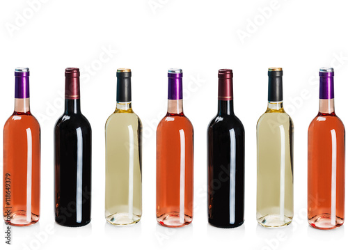 bottles of wine of different types 
