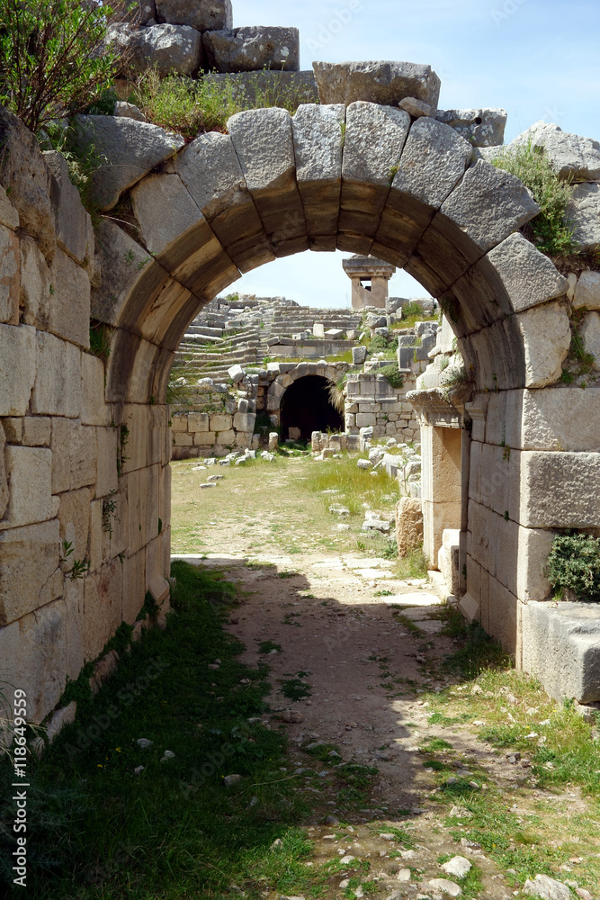 Ancient Ruines Of Xanthos, Lycia, Turkey