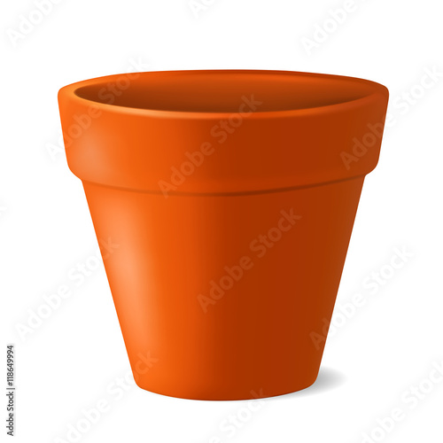 Empty flowerpot vector illustration