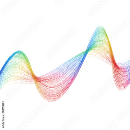 One colorful abstract line