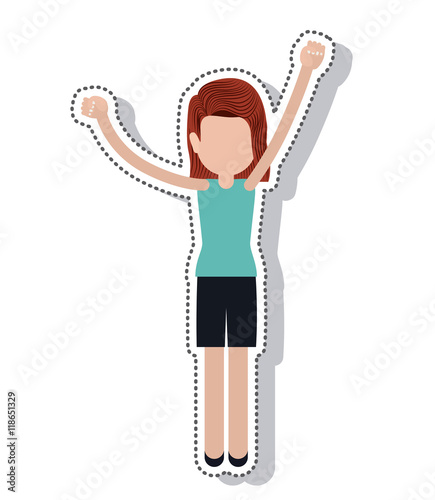 person avatar protest isolated icon vector illustration design