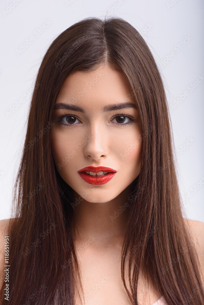 Sensual girl with elegant make-up Sensual girl with elegant make-up