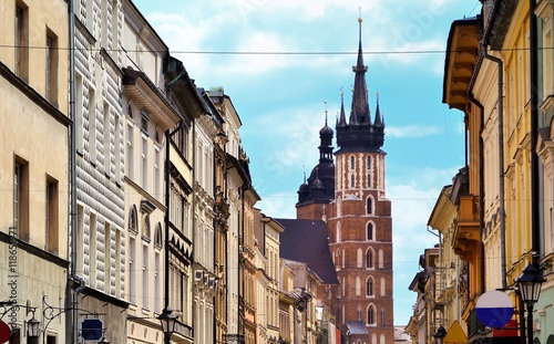 Florianska street in Krakow Poland