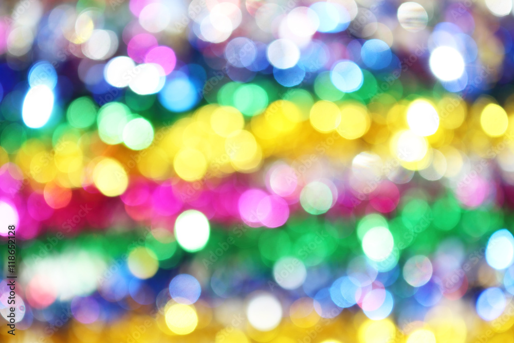 Colorful blur lights bokeh background, Christmas lights bokeh ba