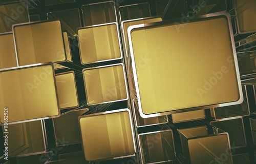 Fototapeta Naklejka Na Ścianę i Meble -  Abstract Cube Screens