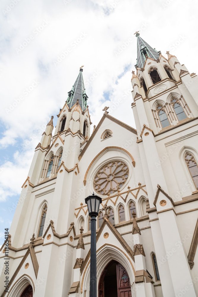 Fototapeta premium Lamp Post by Church